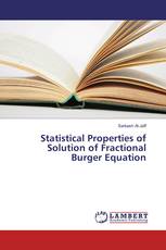 Statistical Properties of Solution of Fractional Burger Equation