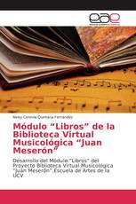 Módulo “Libros” de la Biblioteca Virtual Musicológica “Juan Meserón”