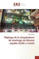 Réglage de la température de stockage de bitume oxydée 25/85 a l'unité