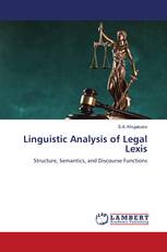 Linguistic Analysis of Legal Lexis