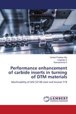 Performance enhancement of carbide inserts in turning of DTM materials