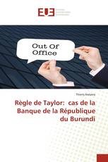 Règle de Taylor: cas de la Banque de la République du Burundi