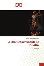 Le droit communautaire OHADA