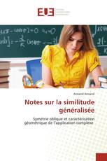 Notes sur la similitude généralisée