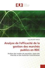 Analyse de l'efficacité de la gestion des marchés publics en RDC