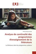Analyse de continuité des programmes d'enseignement de la littérature