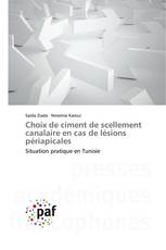 Choix de ciment de scellement canalaire en cas de lésions périapicales