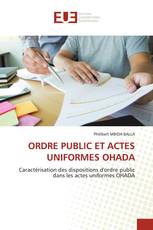 ORDRE PUBLIC ET ACTES UNIFORMES OHADA