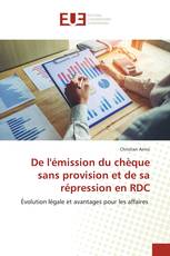 De l'émission du chèque sans provision et de sa répression en RDC