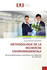 METHODOLOGIE DE LA RECHERCHE ENVIRONNEMENTALE