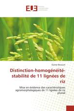 Distinction-homogénéité-stabilité de 11 lignées de riz