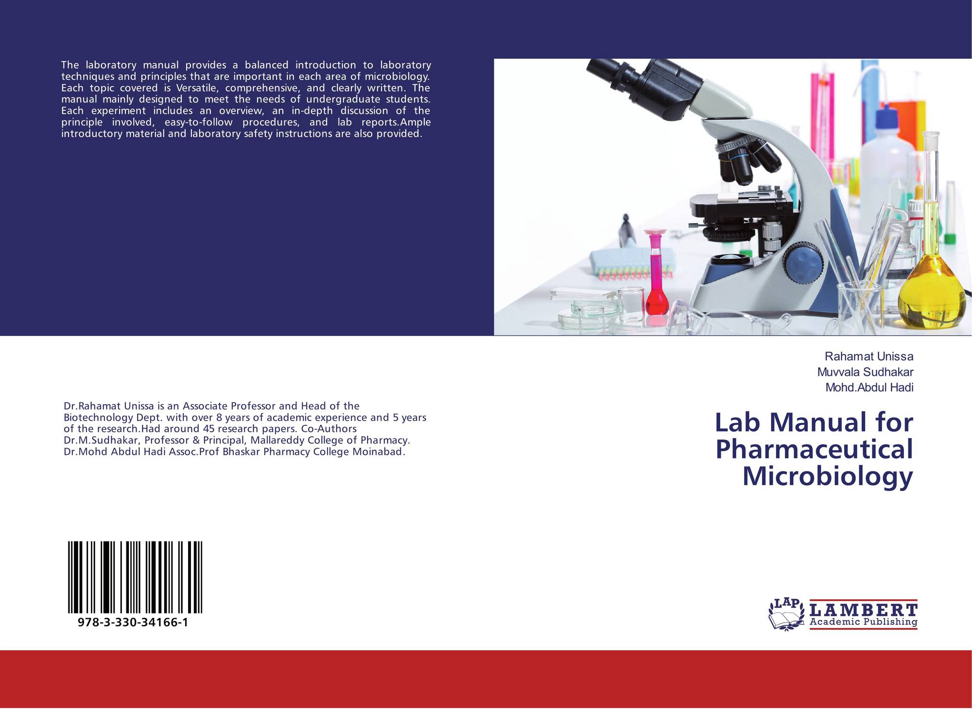 Bookcover of Lab Manual for Pharmaceutical Microbiology