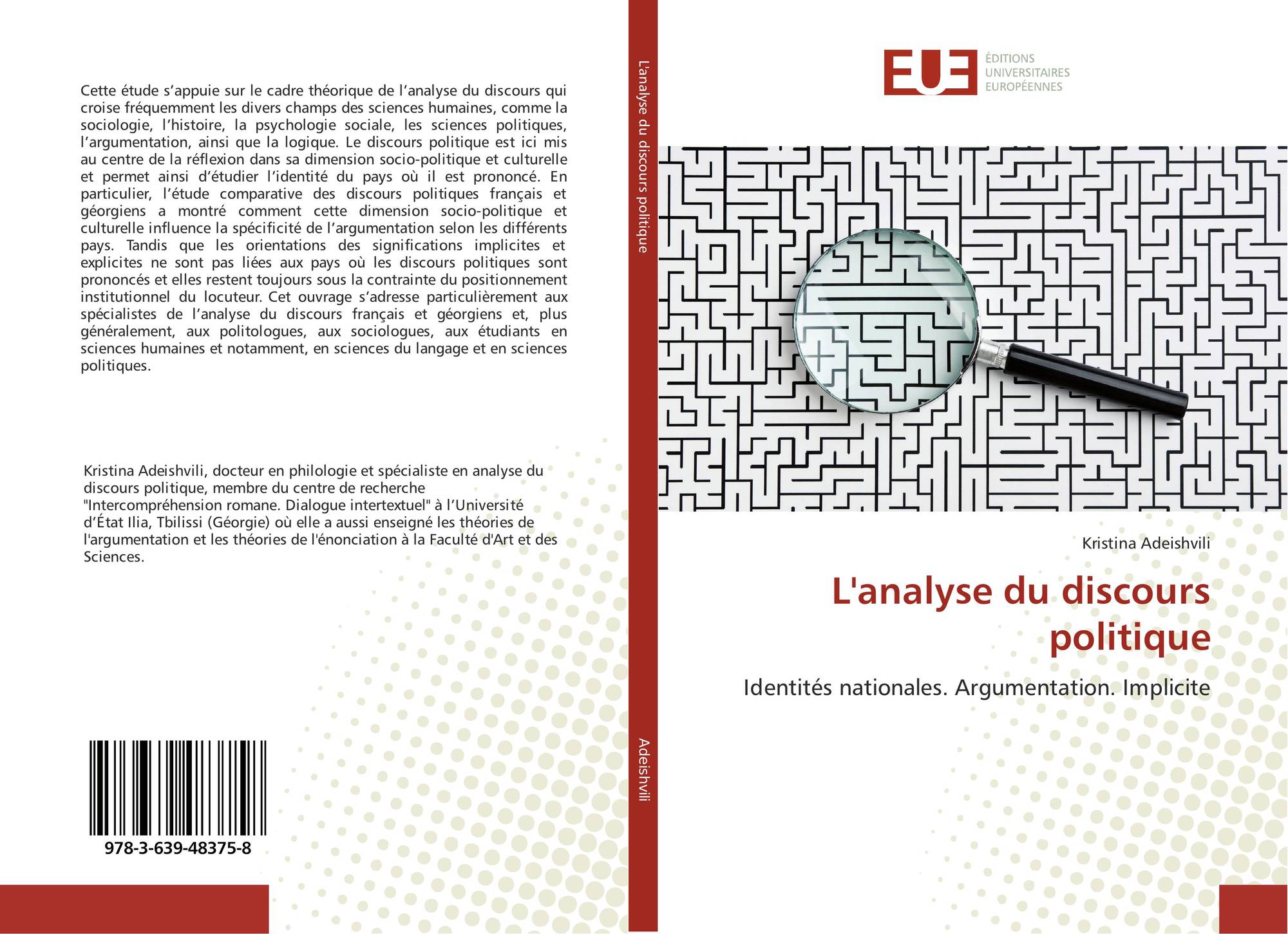 L Analyse Du Discours Politique 978 3 639 475 8 By Kristina Adeishvili