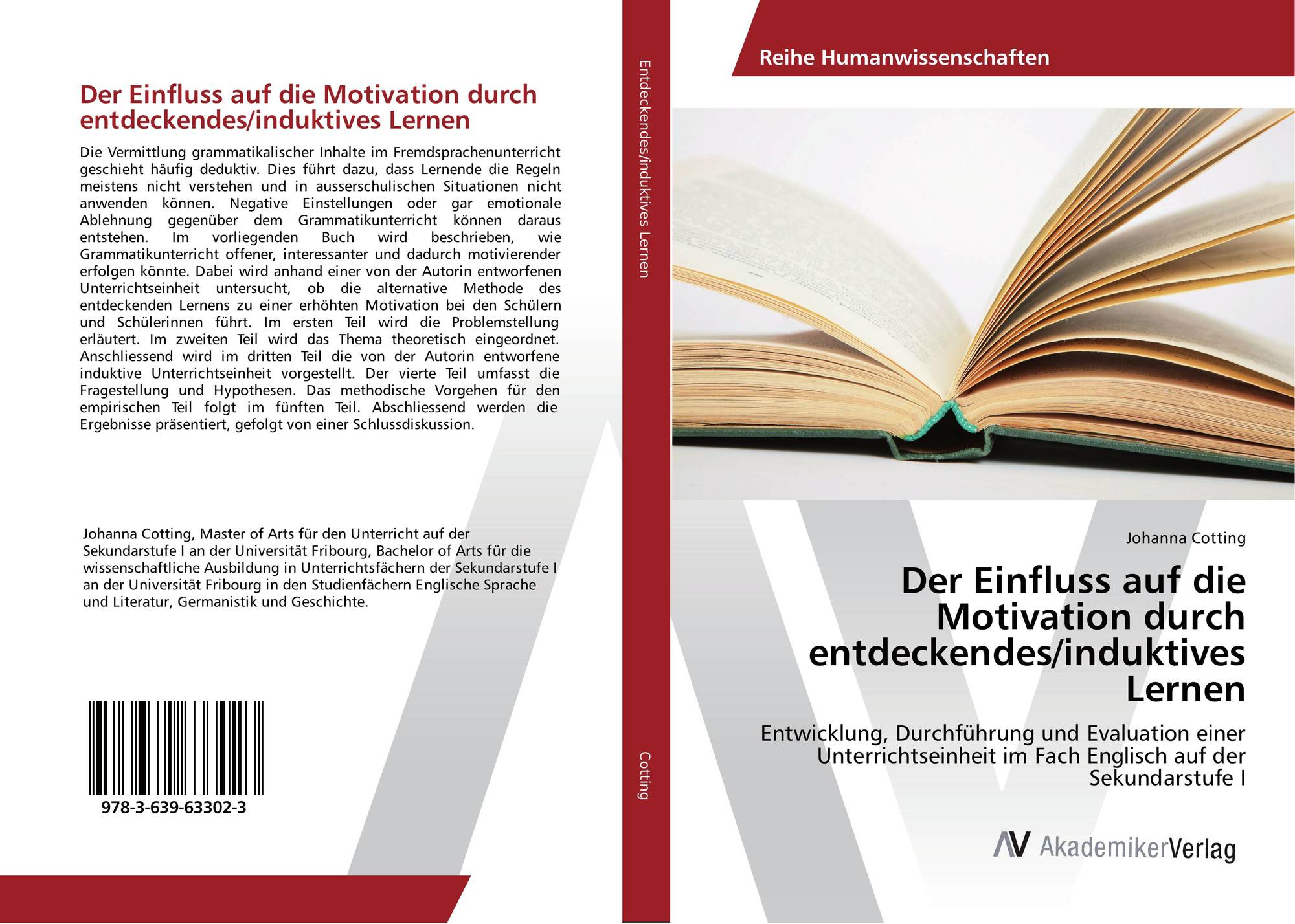 Der Einfluss Auf Die Motivation Durch Entdeckendes Induktives Lernen 978 3 639 3 By Johanna Cotting