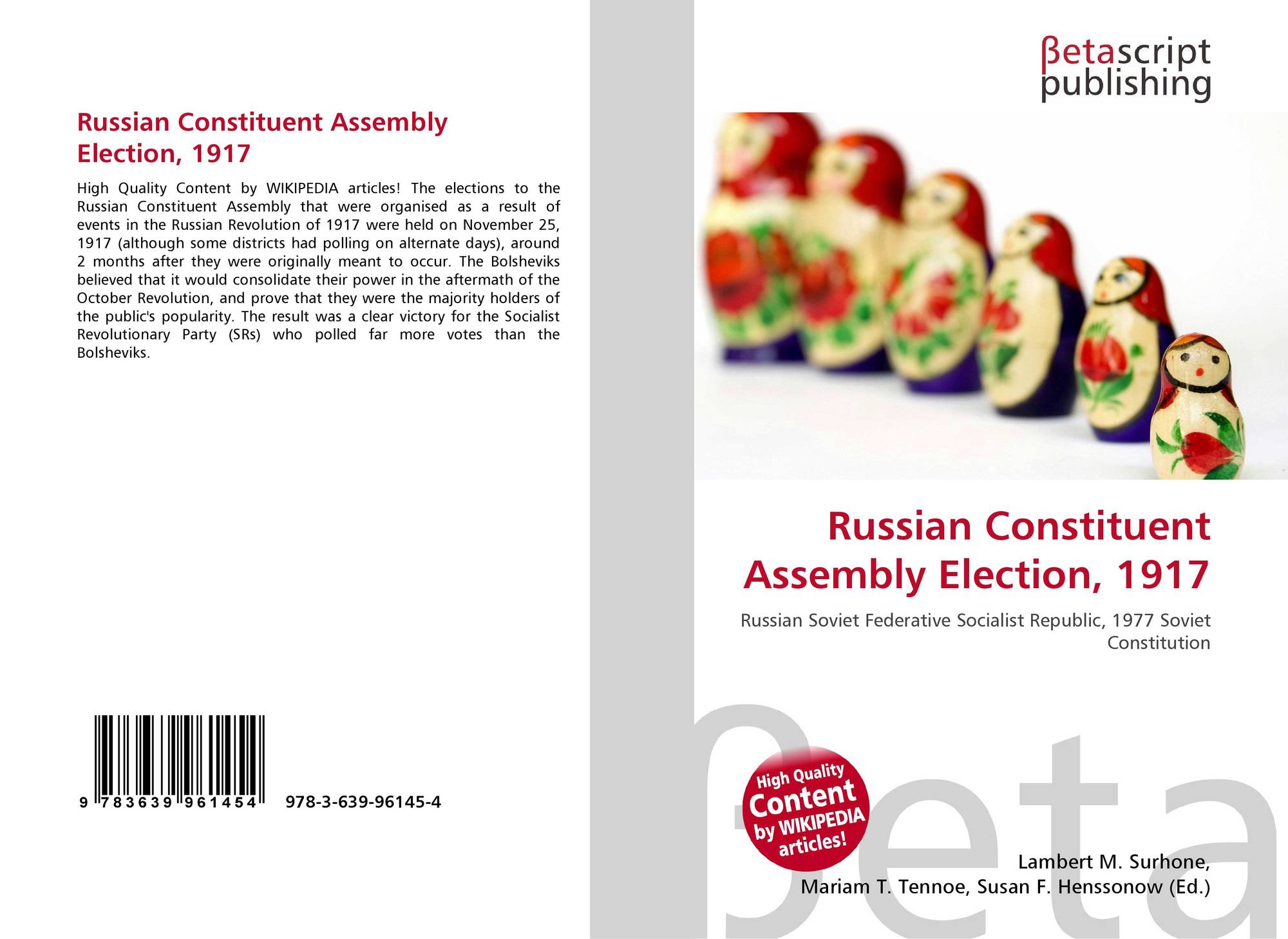 The Constituent Assembly (1917). Elections to the Constituent Assembly The Constituent Assembly (1917). Elections to the Constituent Assembly