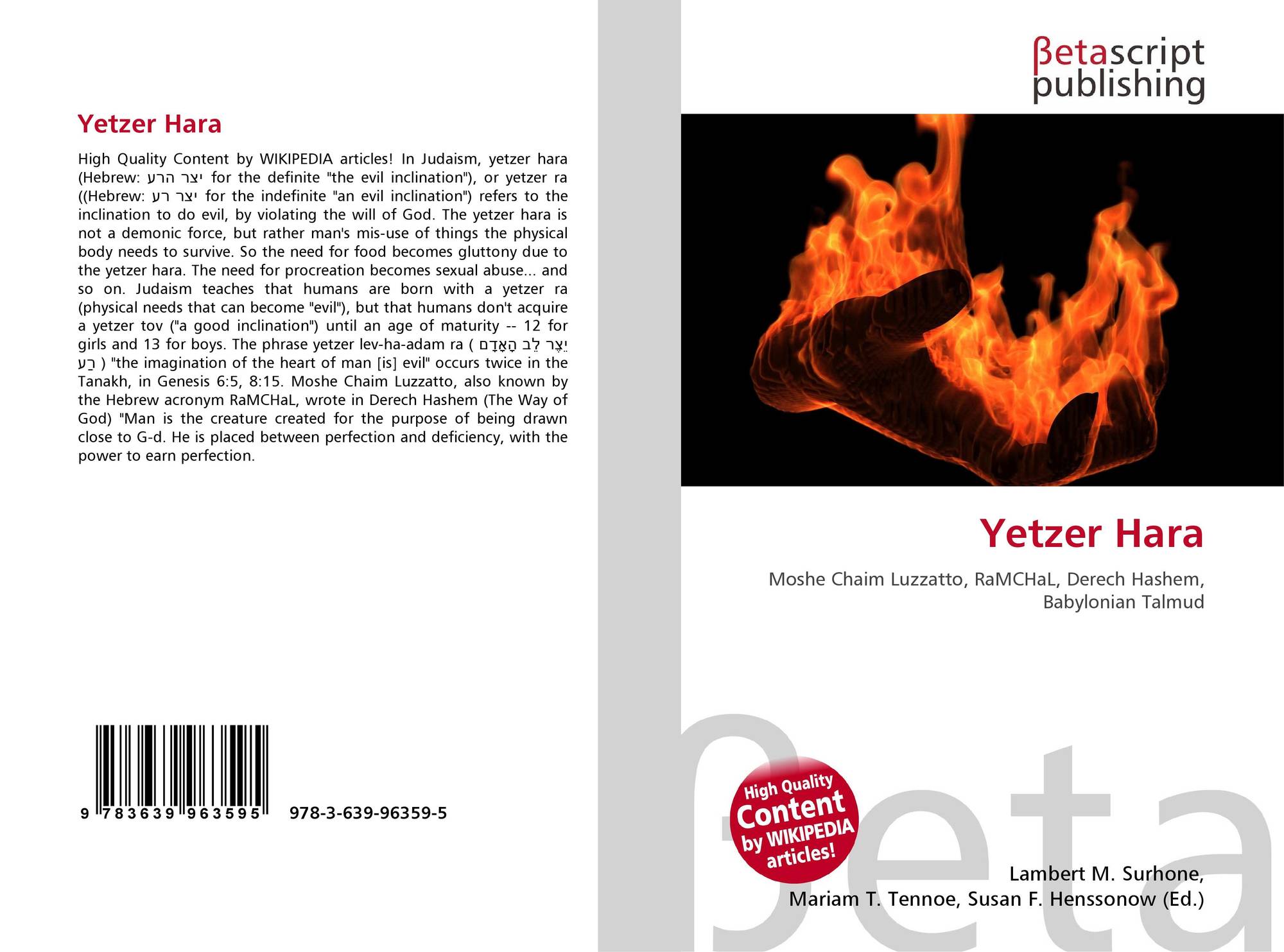Yetzer Hara, 9783639963595, 3639963598 ,9783639963595