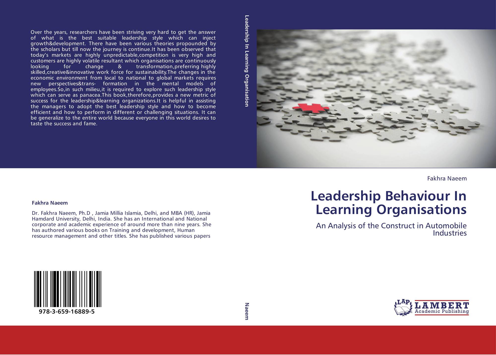 Leadership Behaviour In Learning Organisations, 978-3-659-16889-5 ...