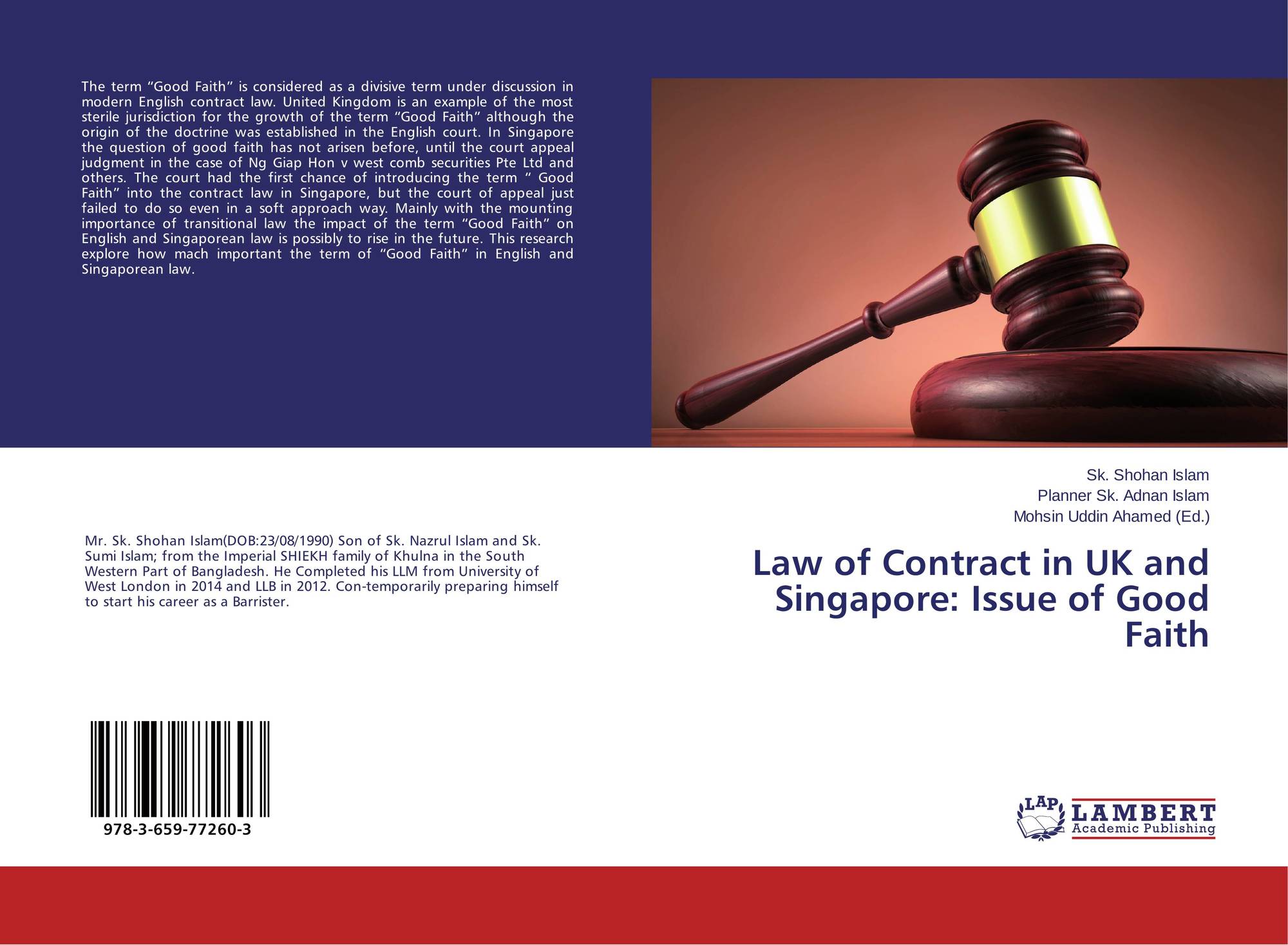 Law of Contract in UK and Singapore Issue of Good Faith, 9783659