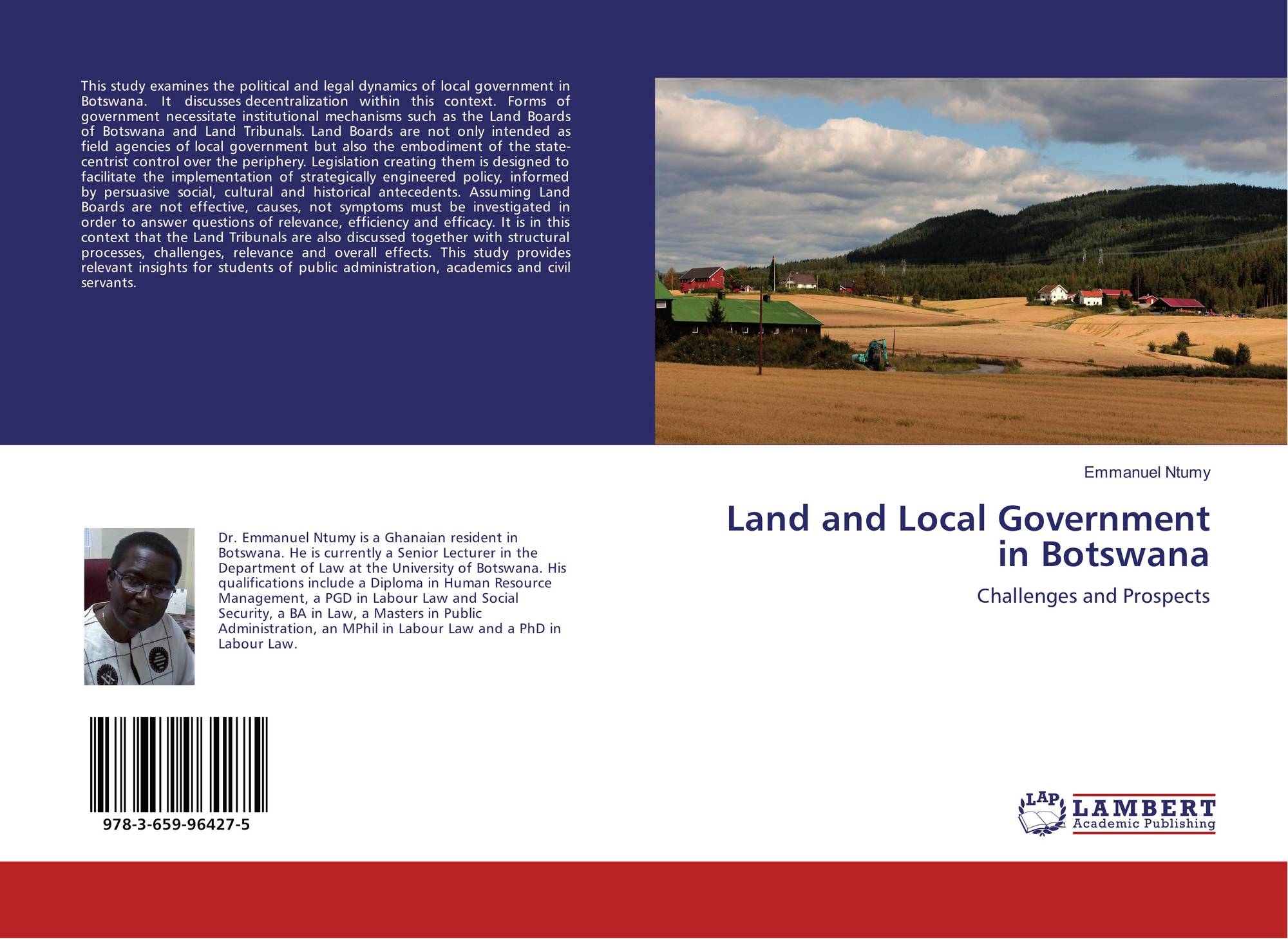 Land and Local Government in Botswana, 9783659964275, 3659964271