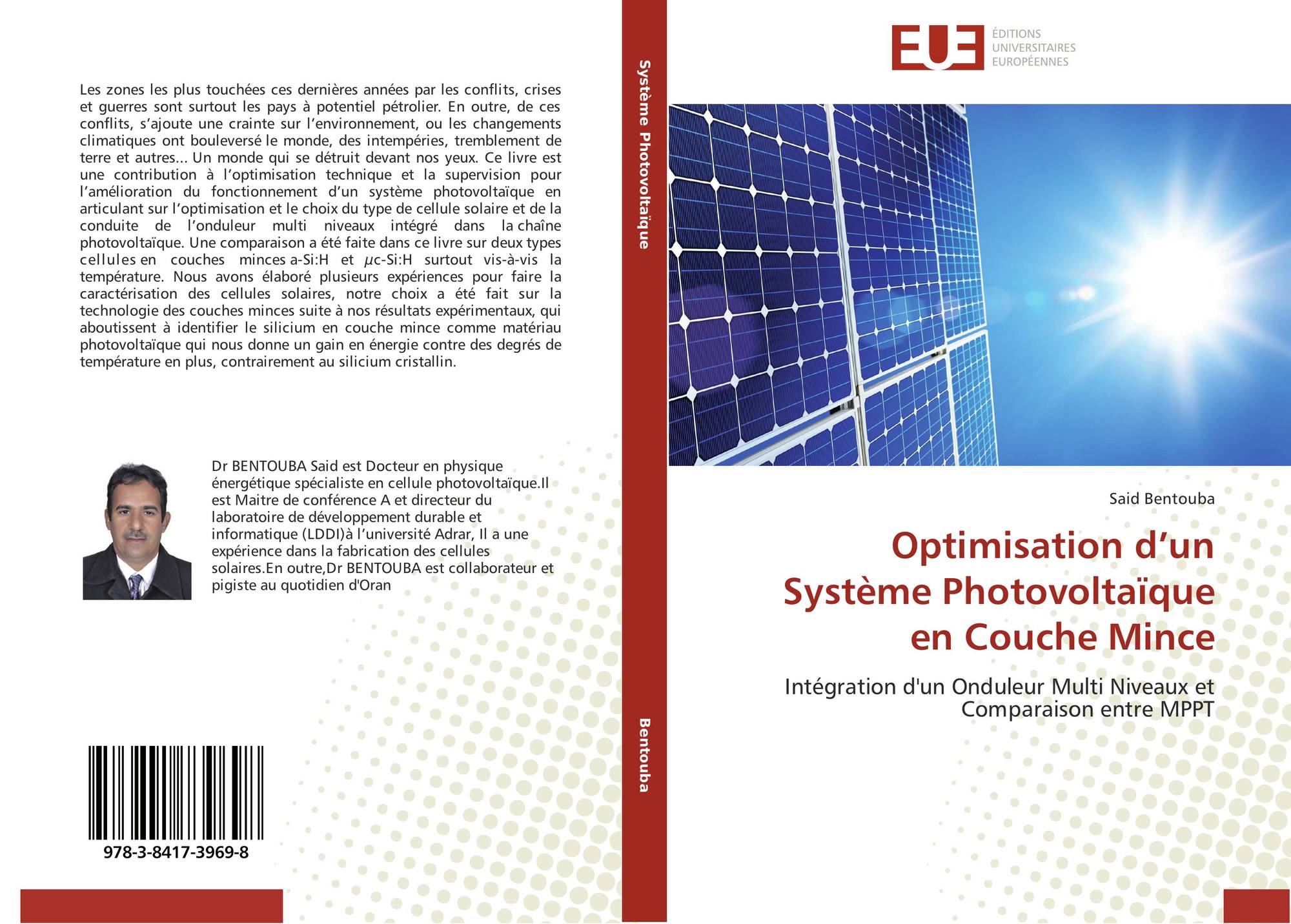 Optimisation D Un Systeme Photovoltaique En Couche Mince 978 3 8417 3969 8 3841739695 9783841739698 De Said Bentouba