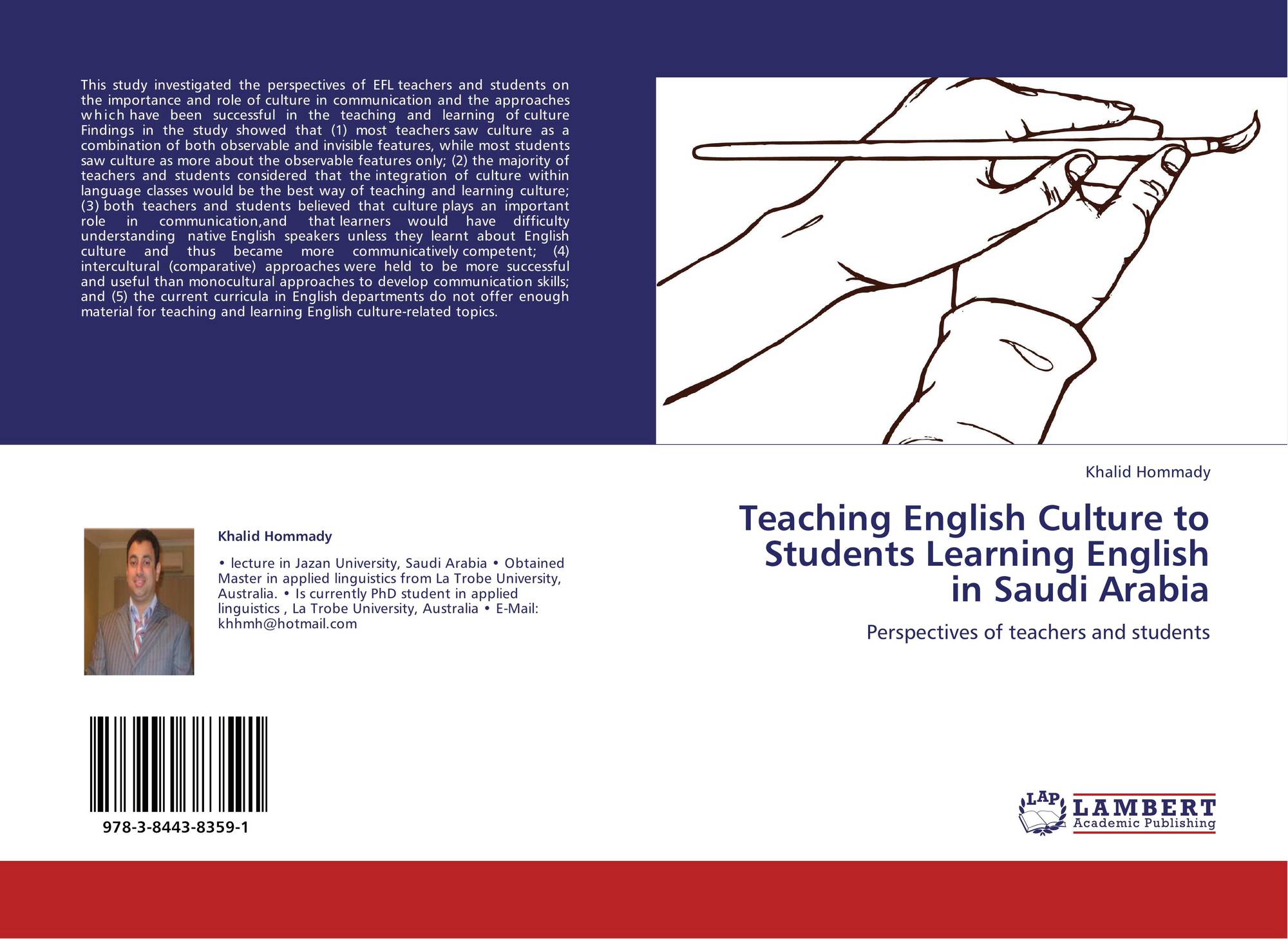 Teaching English Culture To Students Learning English In Saudi Arabia 978 3 8443 8359 1 384438359x 9783844383591 By Khalid Hommady