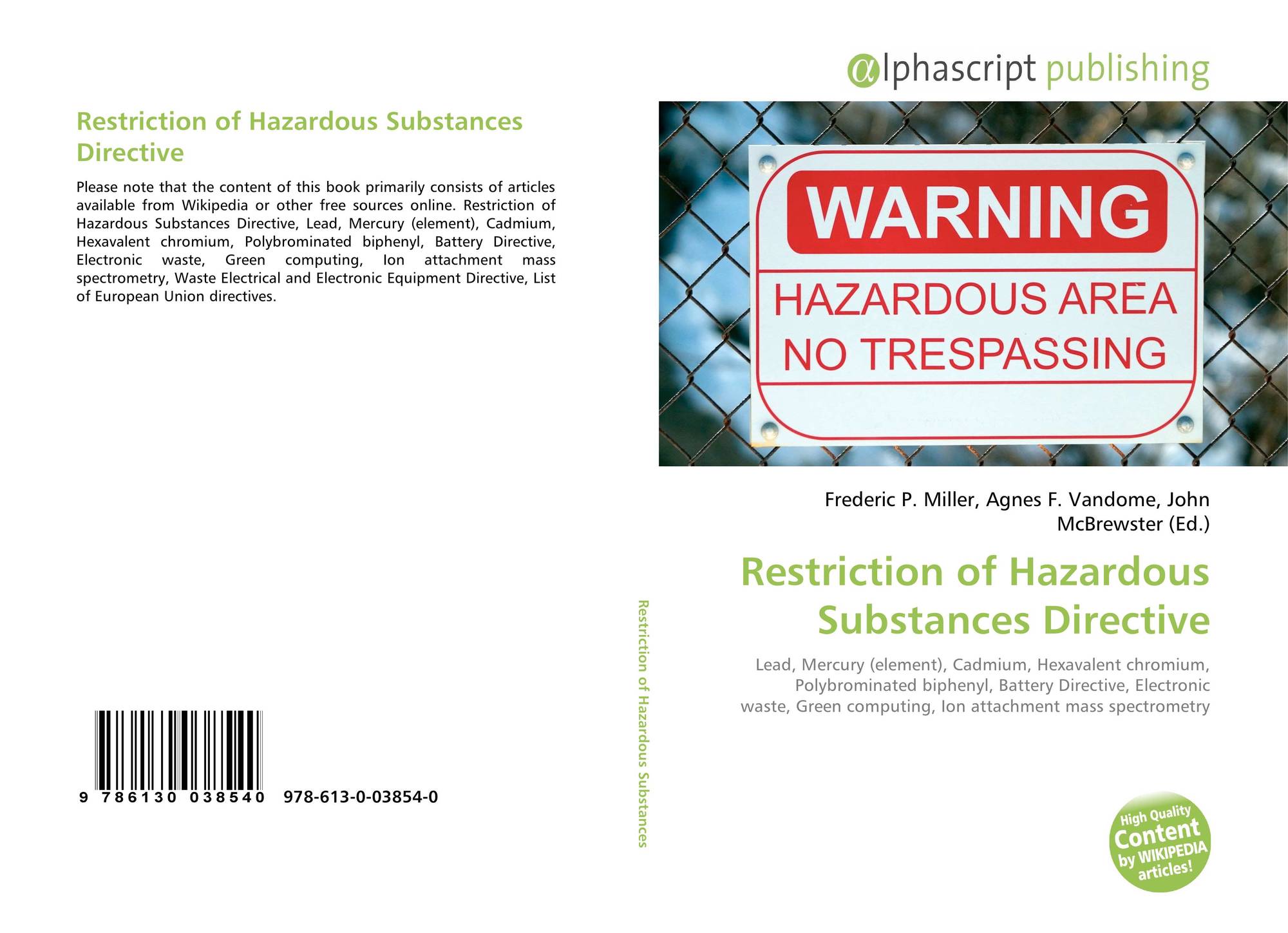 R Sultats De La Recherche Pour List Of Extremely Hazardous Substances   9786130038540 