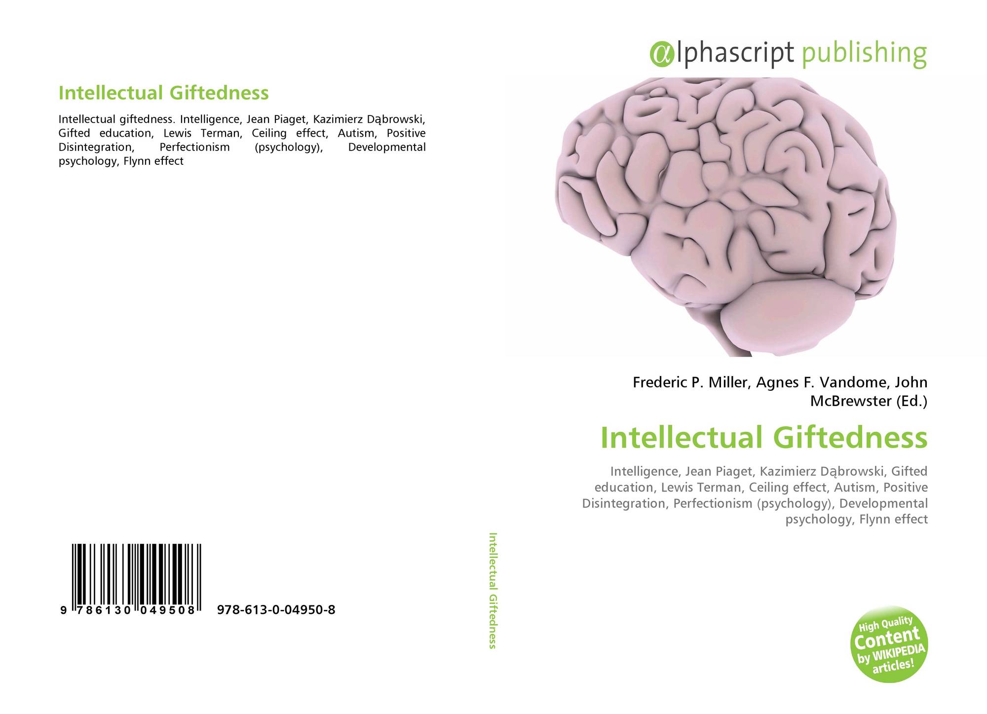 Intellectual Giftedness 978 613 0 04950 8 6130049501