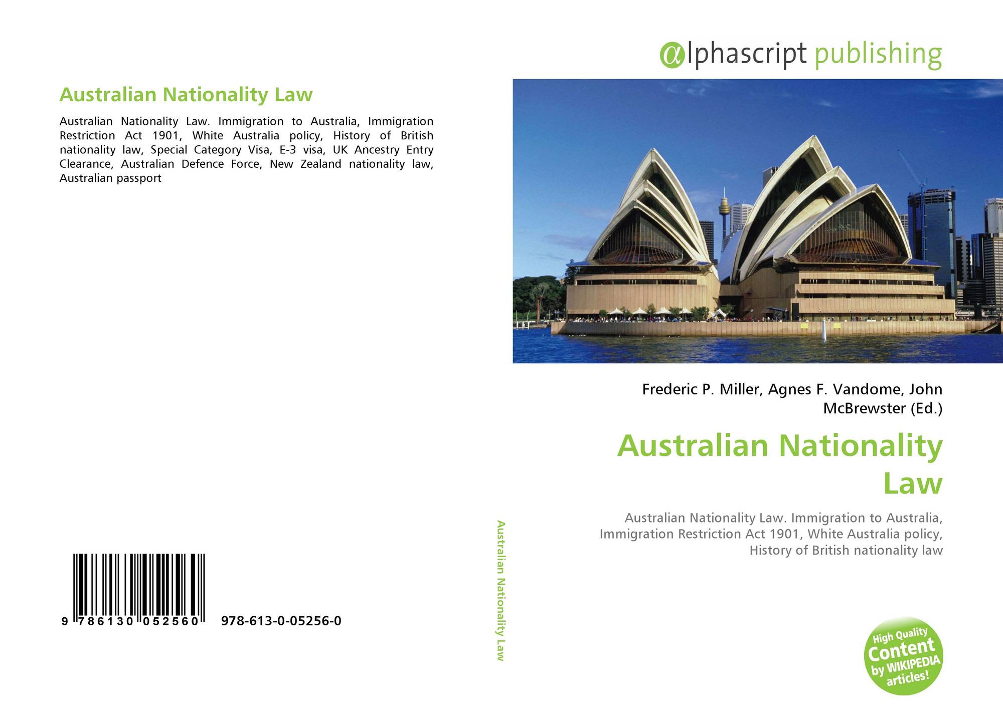 Australian Nationality Law 978 613 0 0