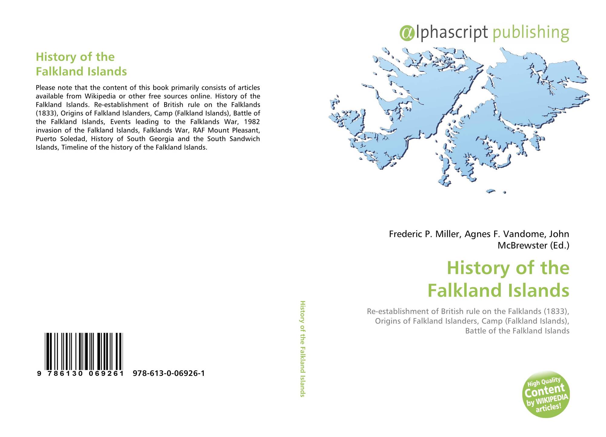 History Of The Falkland Islands 978 613 0 1 x