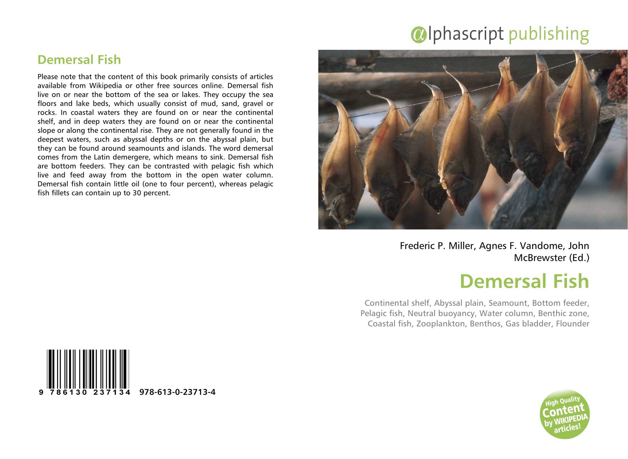 Demersal Fish 978 613 0 23713 4 6130237138 9786130237134