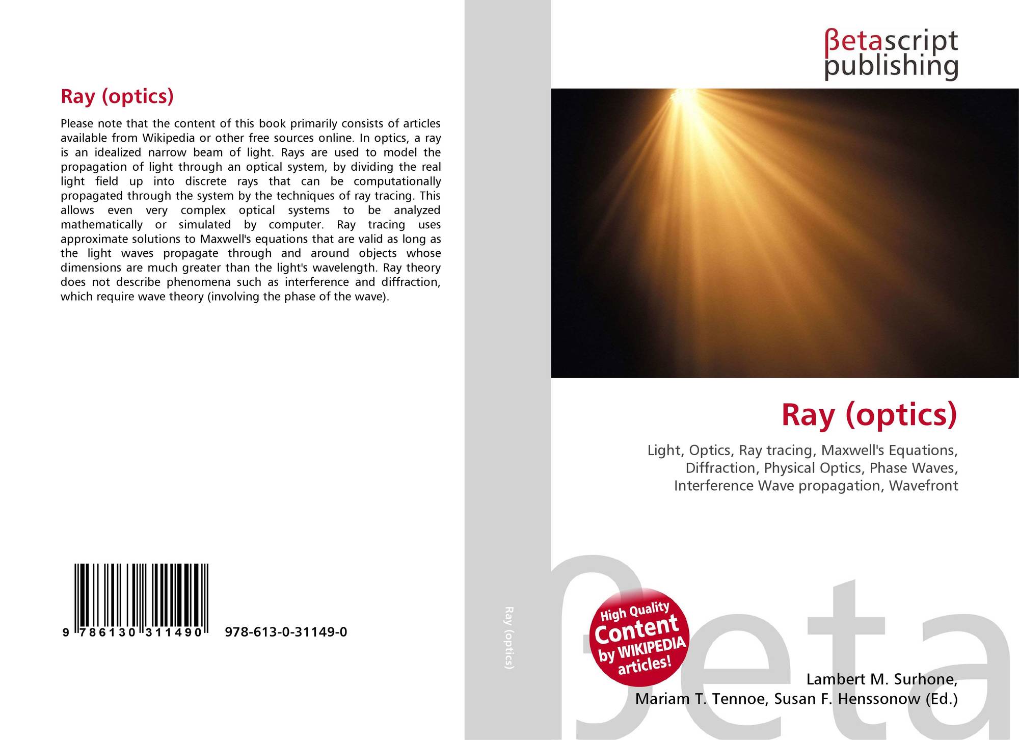 Ray (optics), 978-613-0-31149-0, 6130311494 ,9786130311490