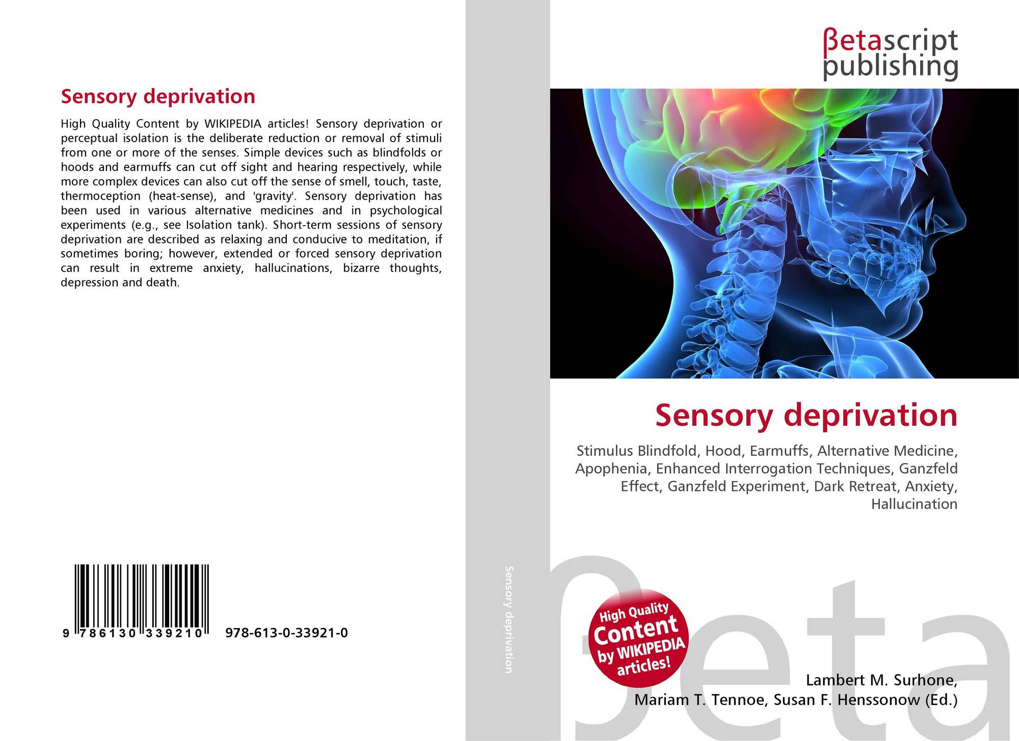 Sensory Deprivation Psychology Example