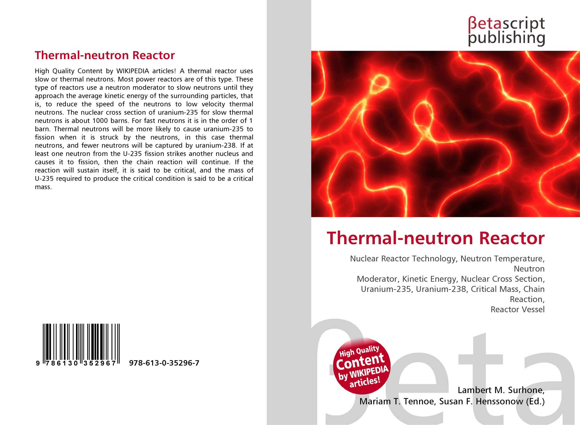 Thermalneutron Reactor, 9786130352967, 6130352964 ,9786130352967