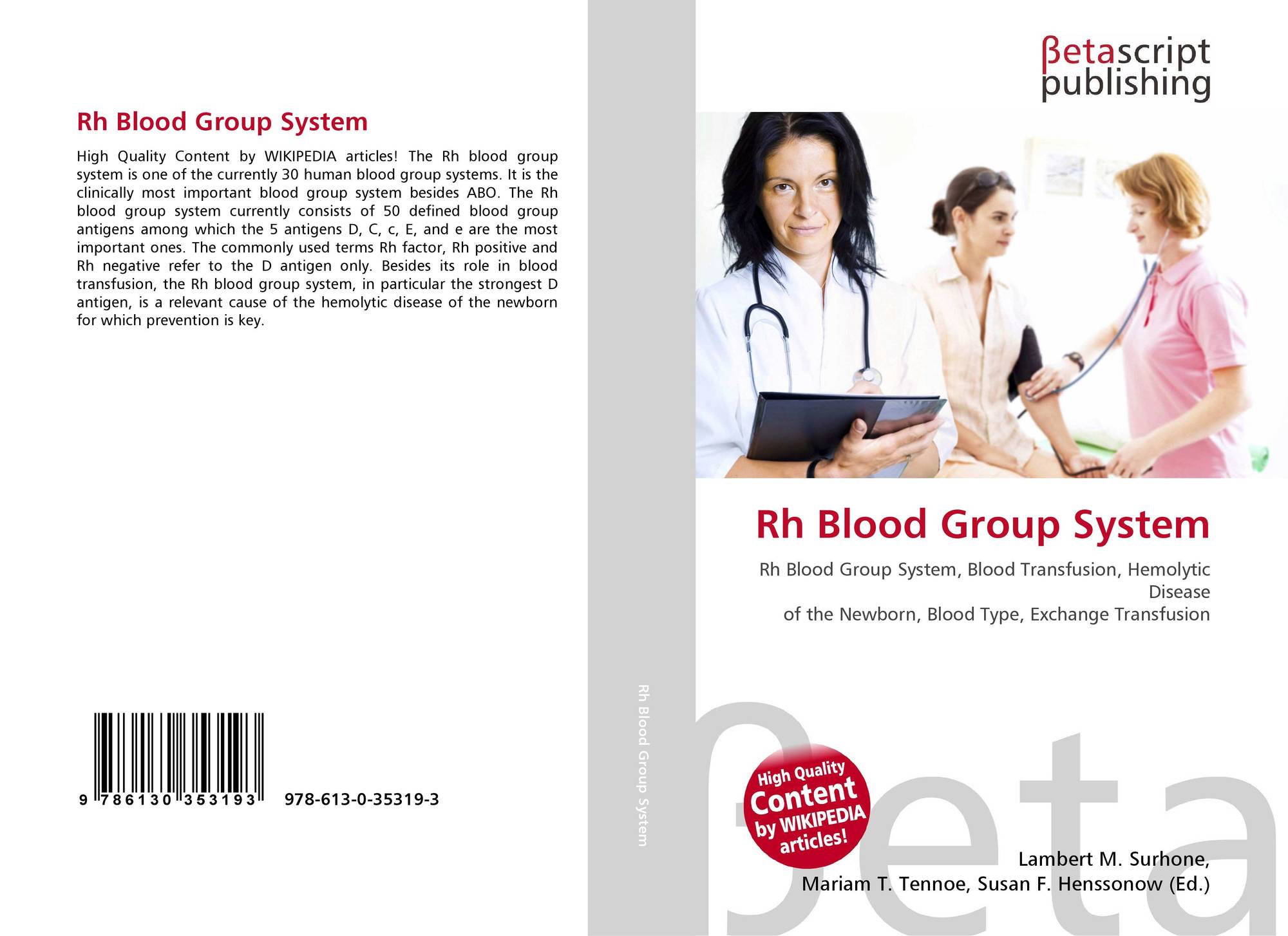 Rh Blood Group System 978 613 0 35319 3 6130353197 9786130353193 Rh Blood Group System 978 613 0 35319 3 6130353197 9786130353193