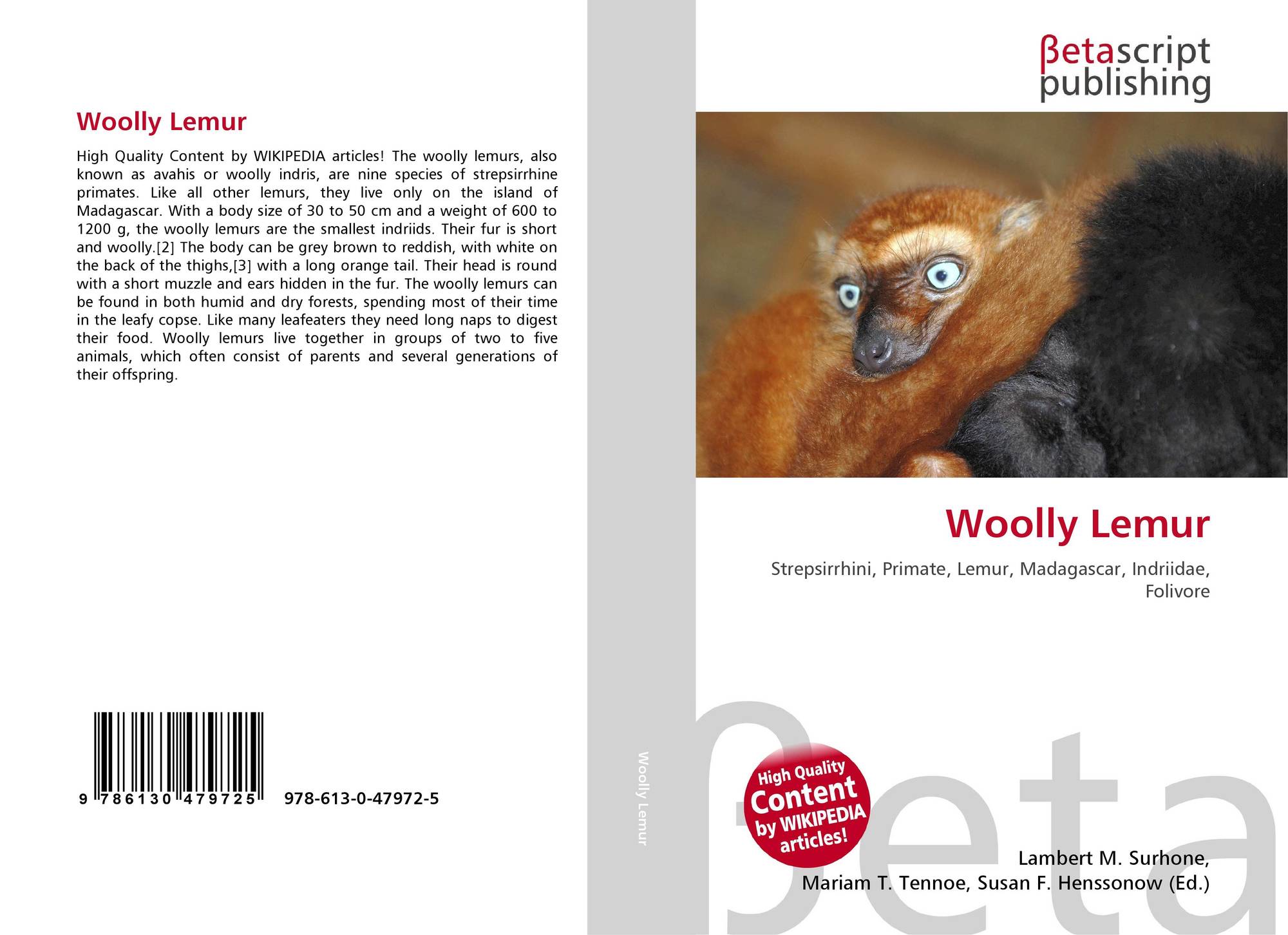 Woolly Lemur 978 613 0 5