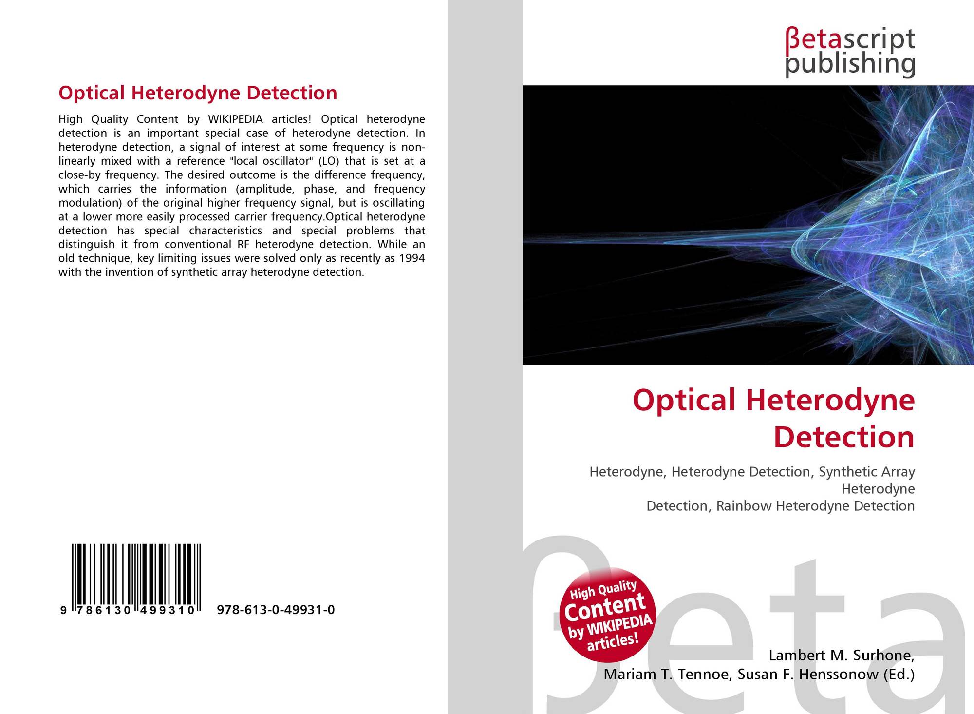 Optical Heterodyne Detection, 9786130499310, 6130499310 ,9786130499310