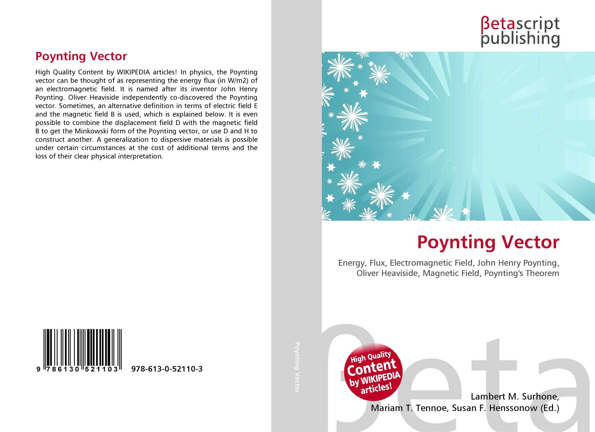 Poynting Vector, 9786130521103, 6130521103 ,9786130521103