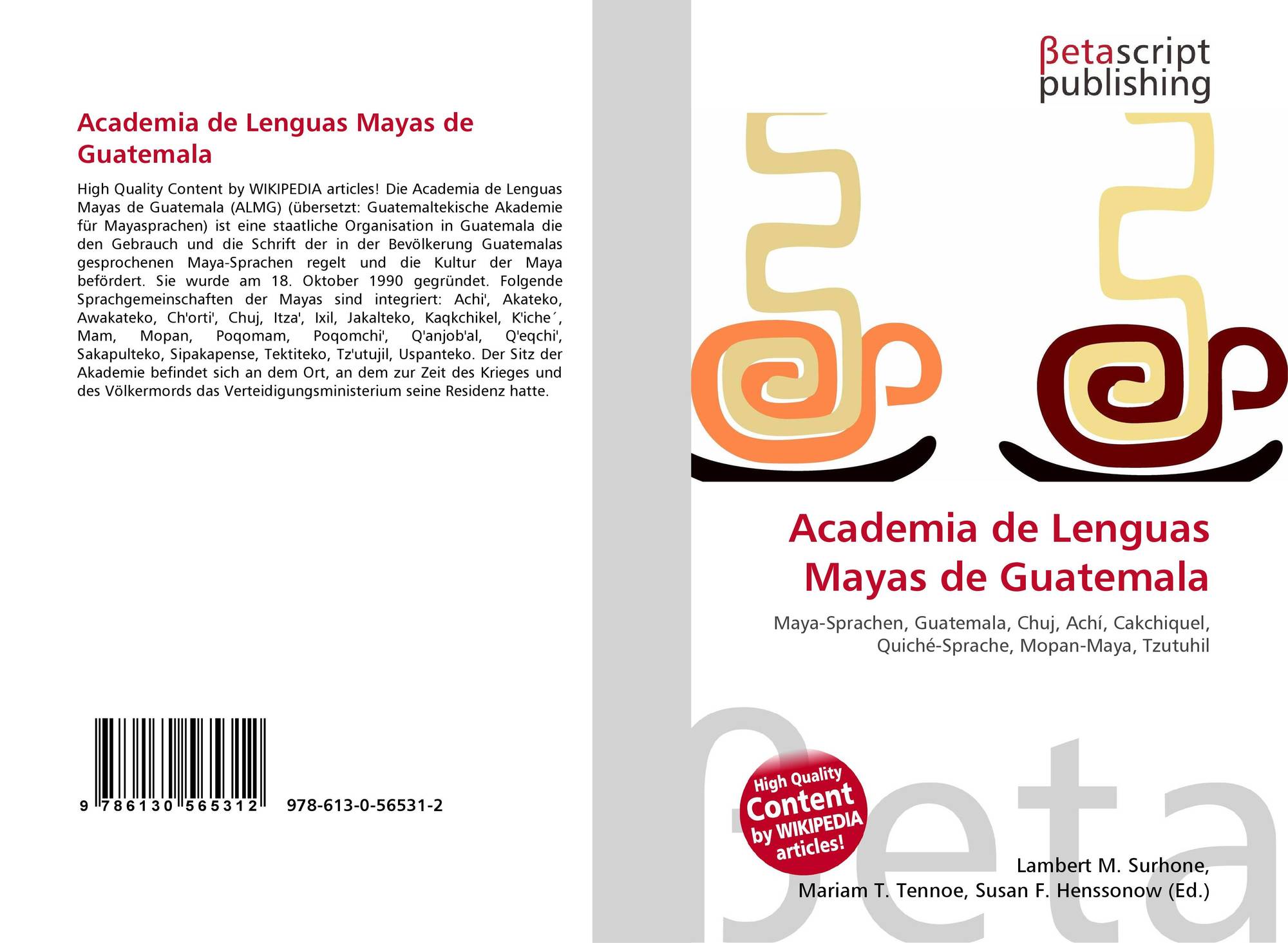 Academia De Lenguas Mayas De Guatemala 978 613 0 56531 2 6130565313 9786130565312 2770