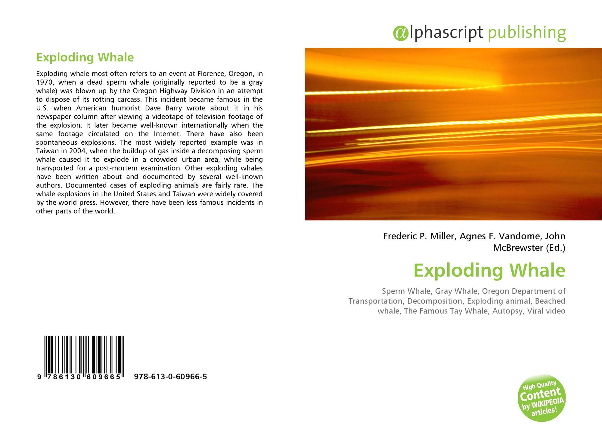 Exploding Whale 978 613 0 60966 5 6130609663 9786130609665 morebooks