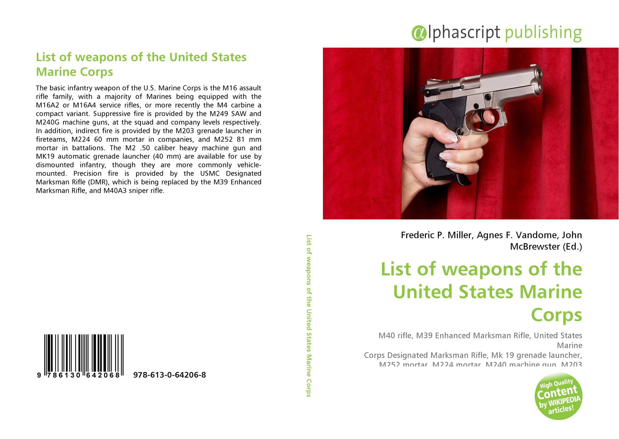 List of weapons of the United States Marine Corps, 9786130642068