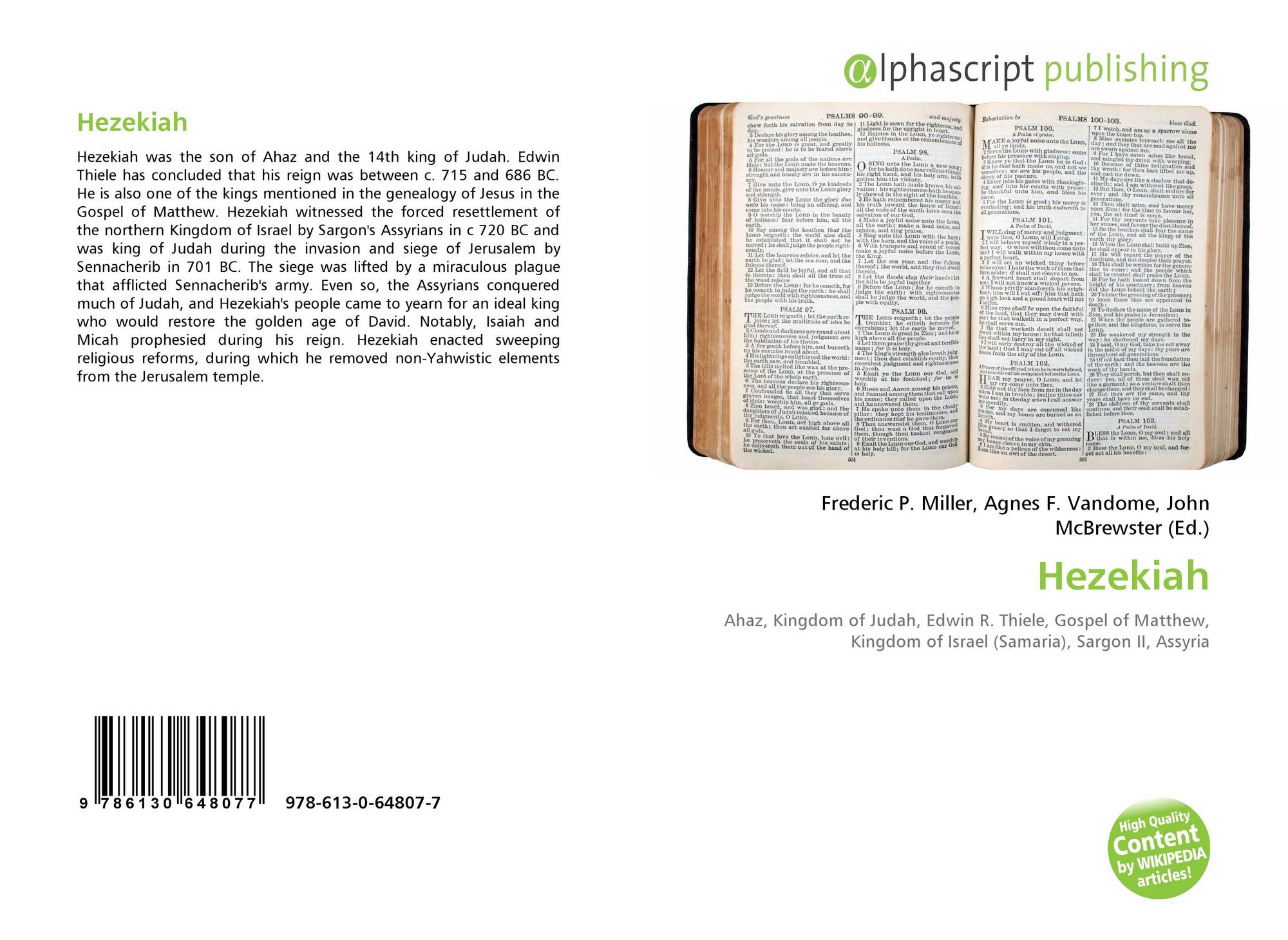 Hezekiah by Corvin Runda