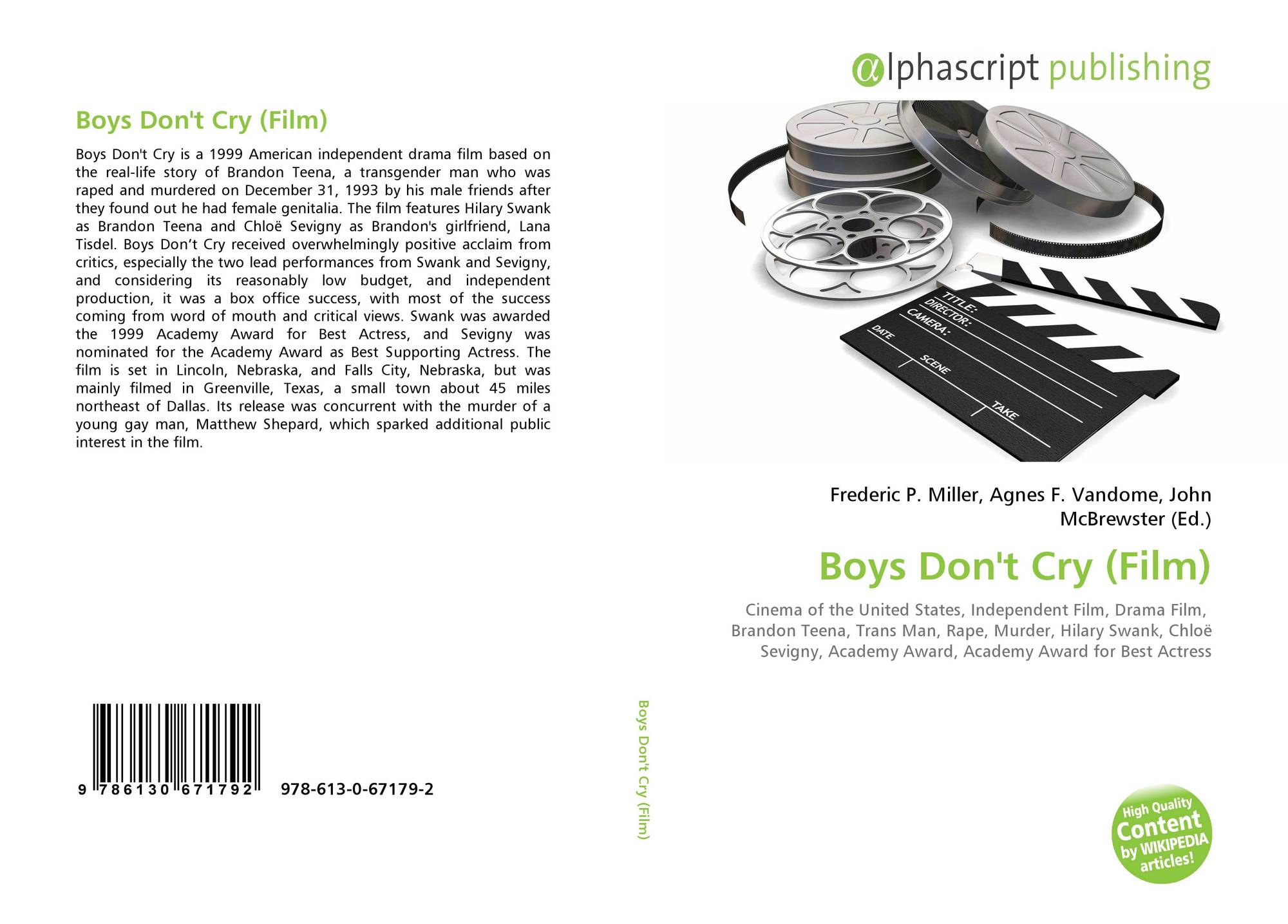 Boys Don't Cry (Film), 9786130671792, 6130671792 ,9786130671792