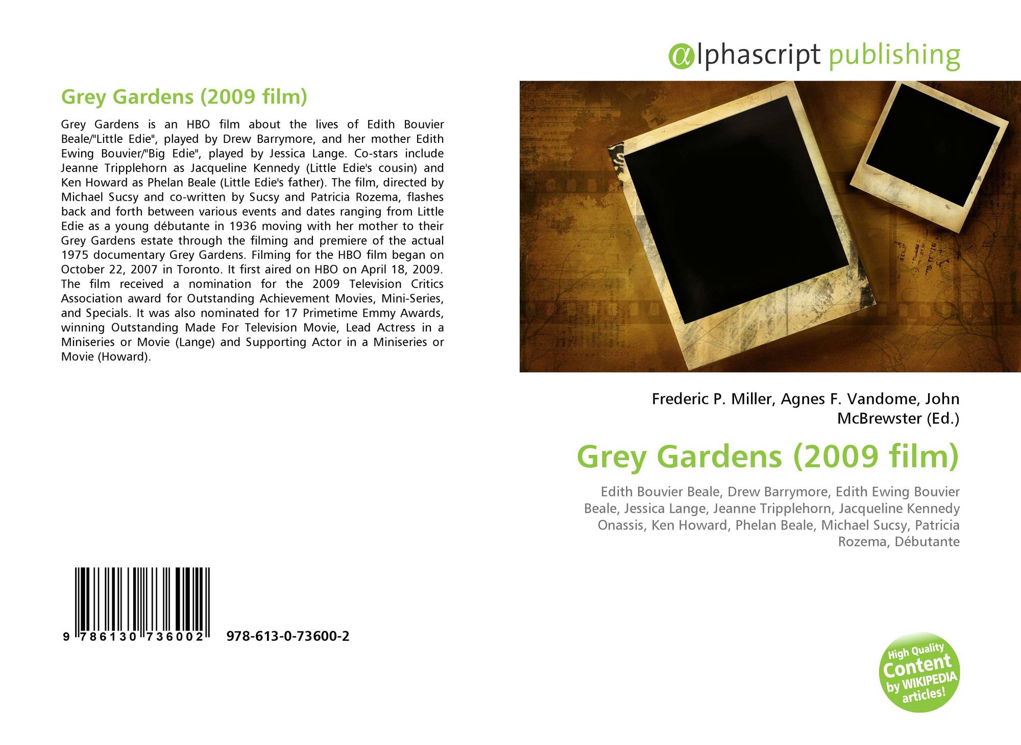 Grey Gardens 2009 Film 978 613 0 73600 2 6130736002 9786130736002