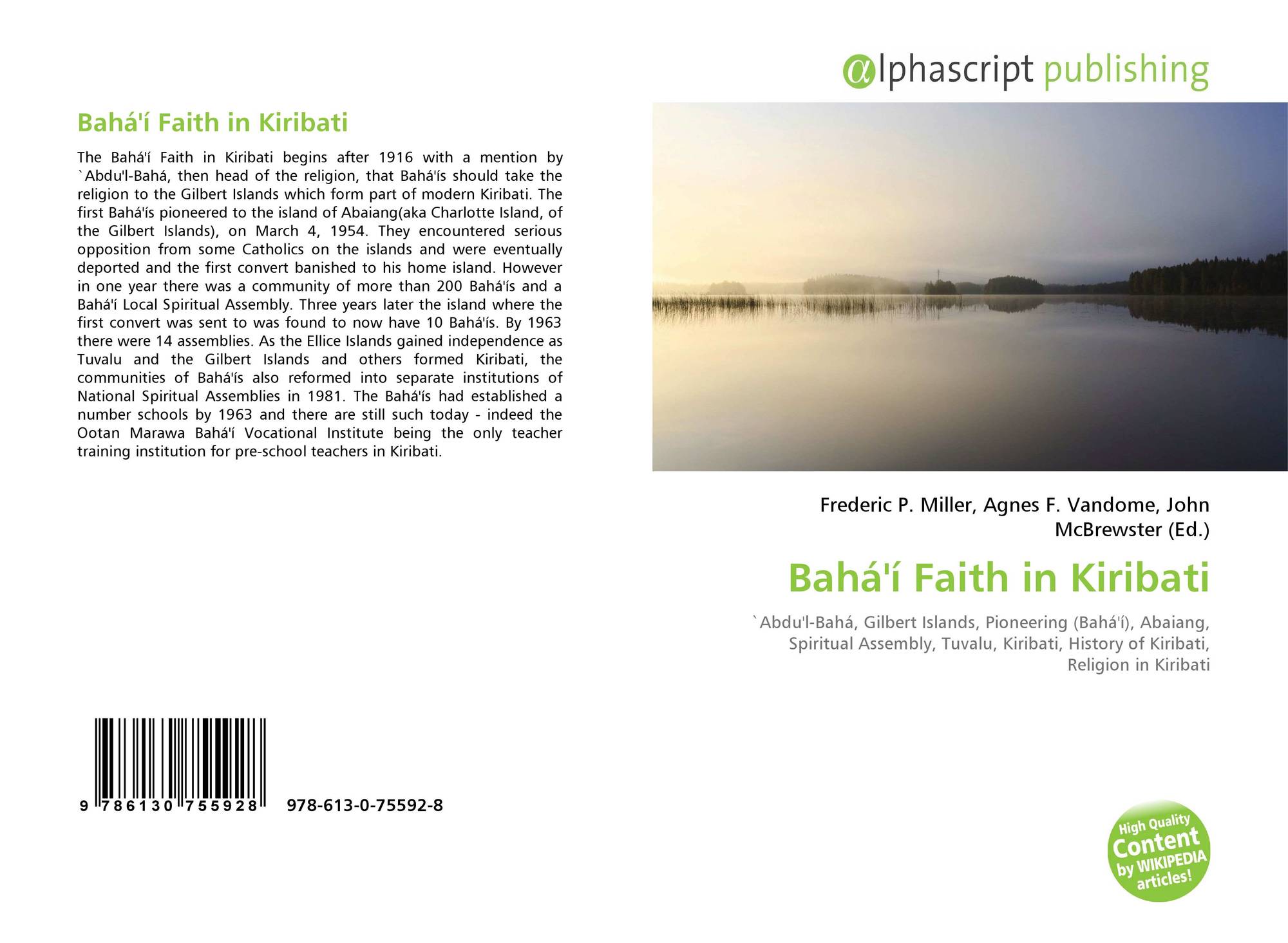 Baha I Faith In Kiribati 978 613 0 8