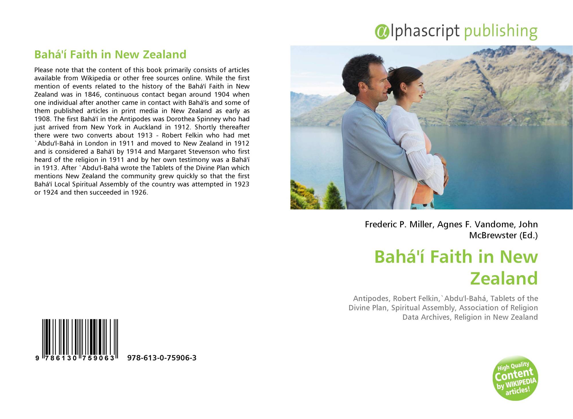 Baha I Faith In New Zealand 978 613 0 3