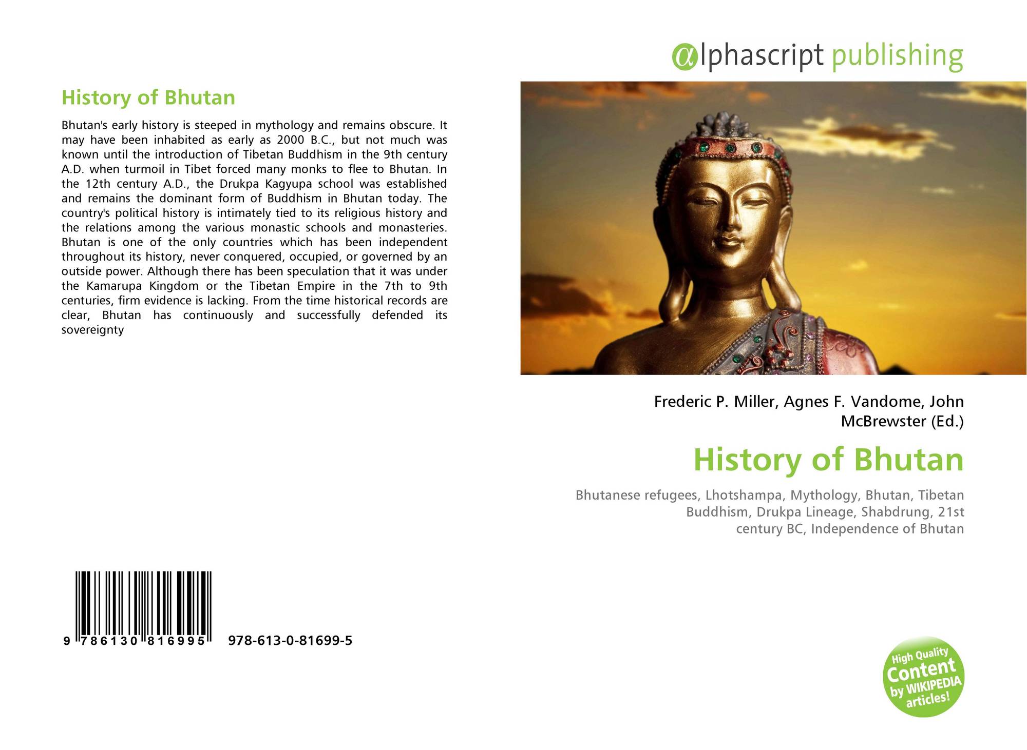 History Of Bhutan, 978-613-0-81699-5, 6130816995 ,9786130816995