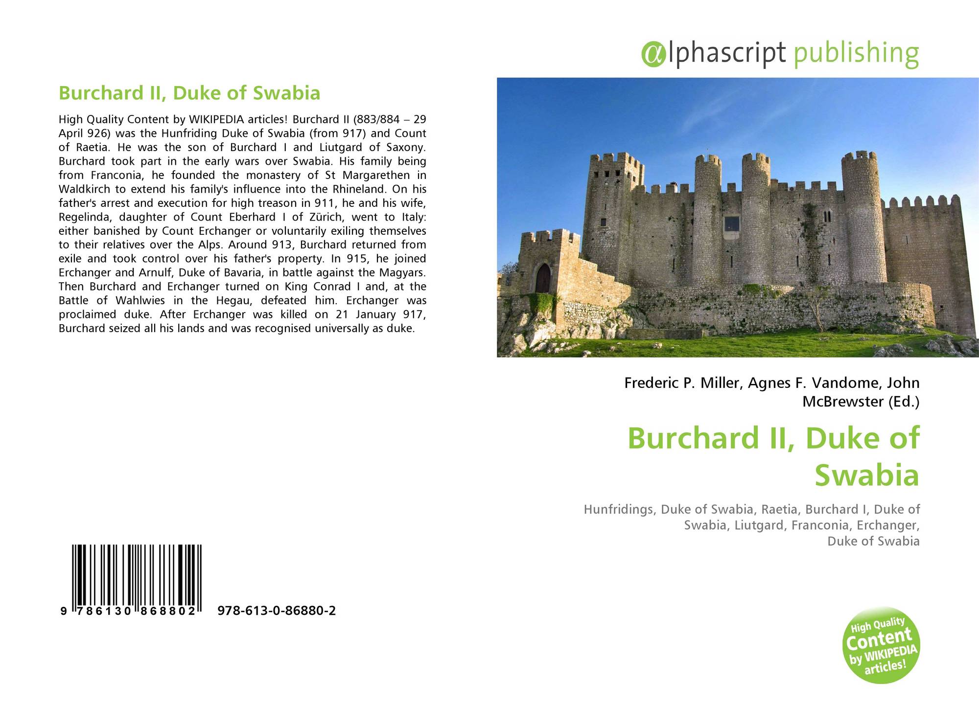Burchard II, Duke of Swabia, 9786130868802, 6130868804 ,9786130868802
