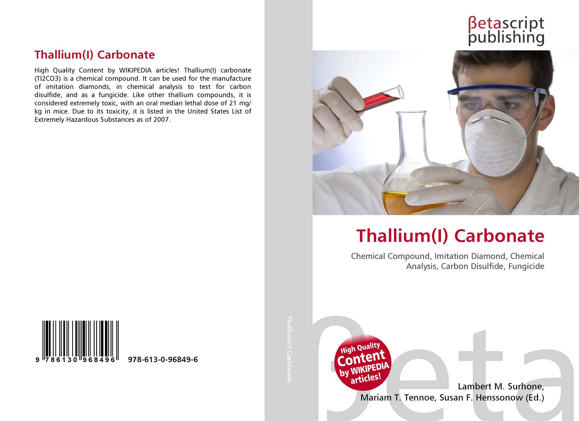 Thallium I Carbonate 978 613 0 96849 6 6130968493 9786130968496