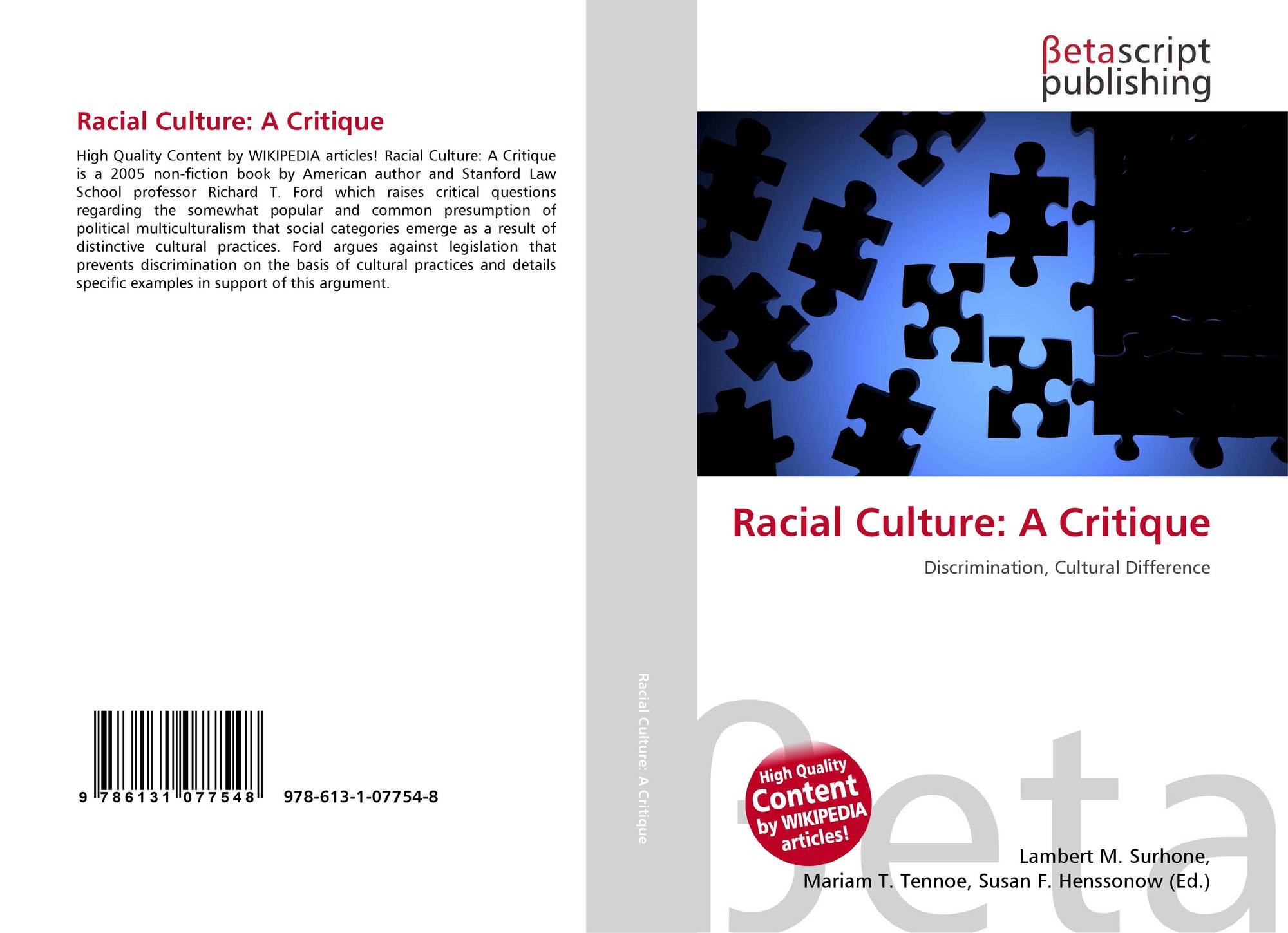 Racial Culture: A Critique