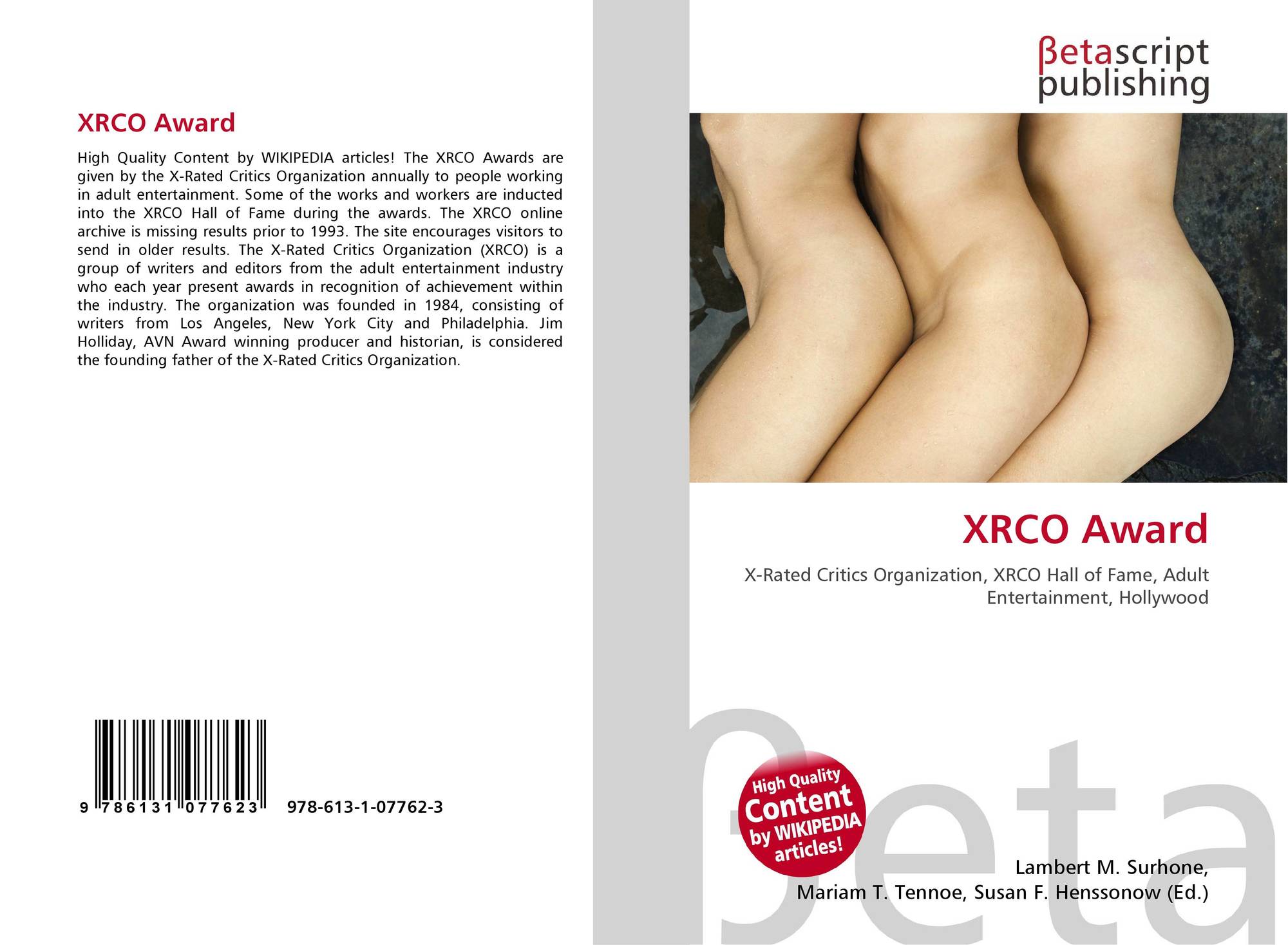 XRCO Award, 9786131077623, 6131077622 ,9786131077623